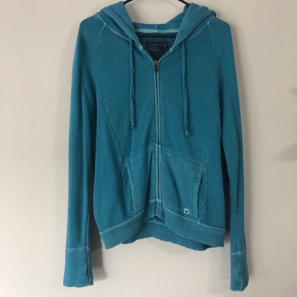 Turquoise ZipUp Hoodie